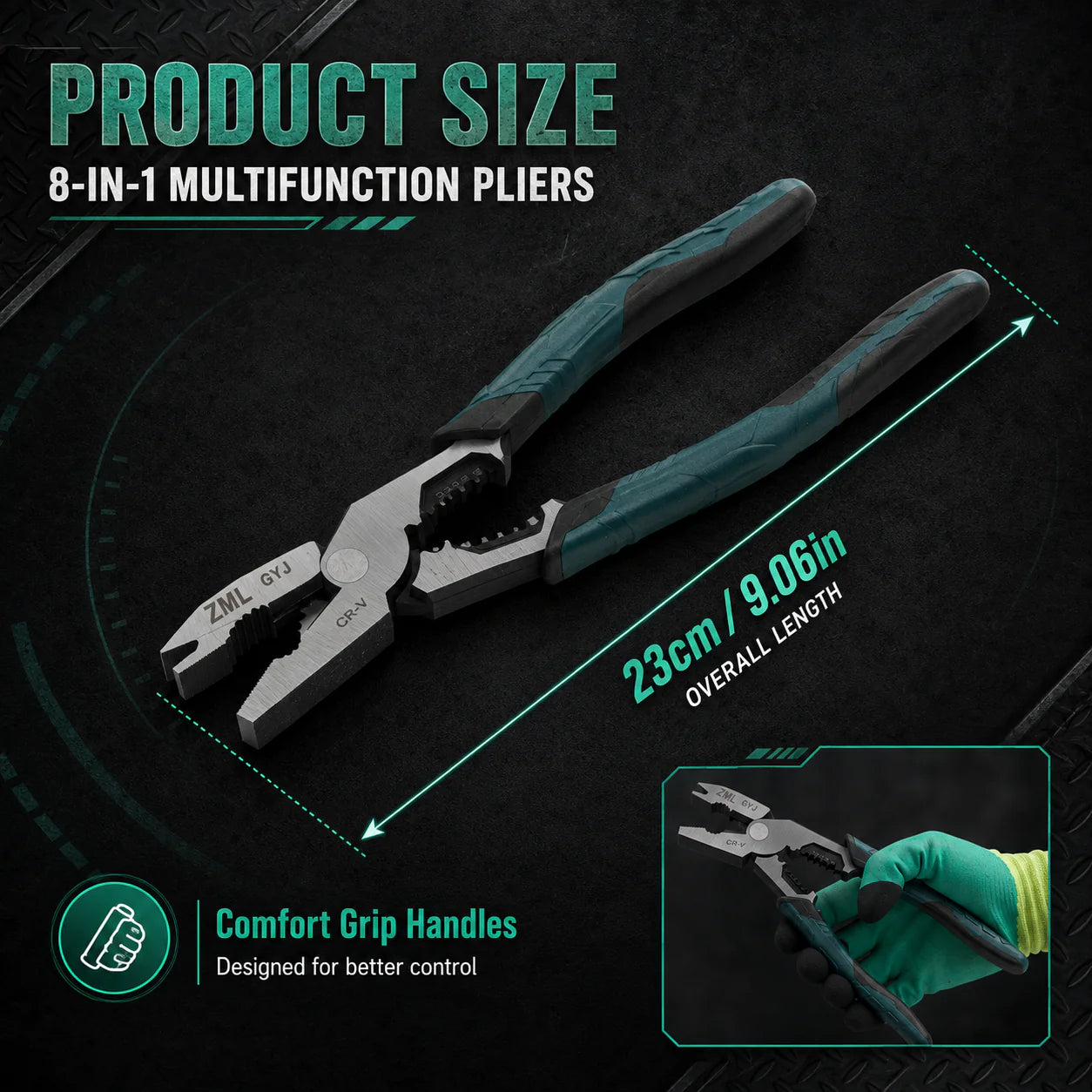 Pliers — Cut, Strip, Crimp & Grip with One Compact Tool
