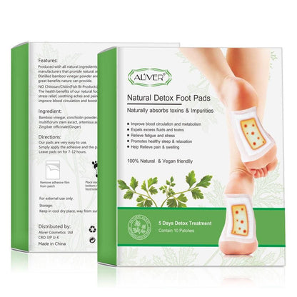Aliver Natural Detox Foot Pads (Pack of 10)