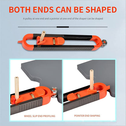 Contour Gauge Scribe Tool,Baowox Precise Profile Gauge Tool with Lock for Pencil Woodworking Edge Corner Measuring Profile Duplicator