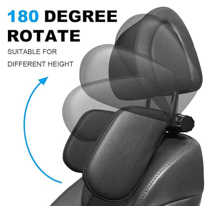 Car Seat Headrest Pillow, Headrest for car, Head Neck Support Detachable, seat held Pillow, 180 Degree Adjustable Both Sides Travel Sleeping