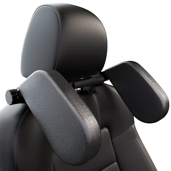 Car Seat Headrest Pillow, Headrest for car, Head Neck Support Detachable, seat held Pillow, 180 Degree Adjustable Both Sides Travel Sleeping