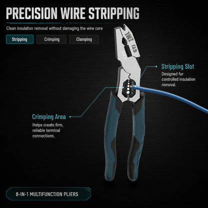 Pliers — Cut, Strip, Crimp & Grip with One Compact Tool