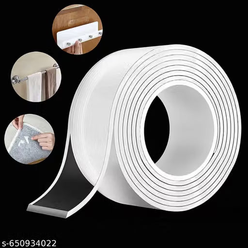 Double Sided Tape -3 Meter Multipurpose Double Sided Tape - Adhesive Tape, Heavy Duty, Heat Resistant, Multi-Functional, Removable, Washable, Anti-Slip Gel Nano Grip Tape (grip tape)